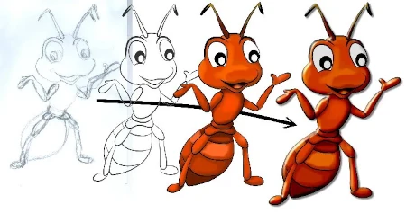 feser comicfigur ameise 01